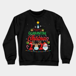 Merry Quarantine Christmas 2020 Pajamas Family Matching Xmas Shirt Crewneck Sweatshirt